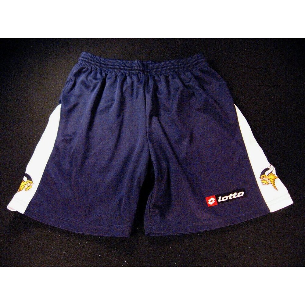 LOTTO Shorts L Blue Bermuda Workout Elastic Waist Athletic Minnesota Vikings